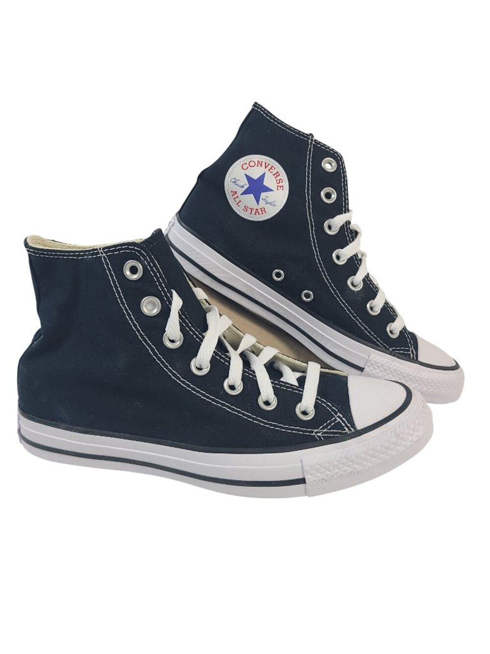 Converse All Star Chuck Taylor High-Top Sneakers Sz 5M / 7W Black & White Canvas